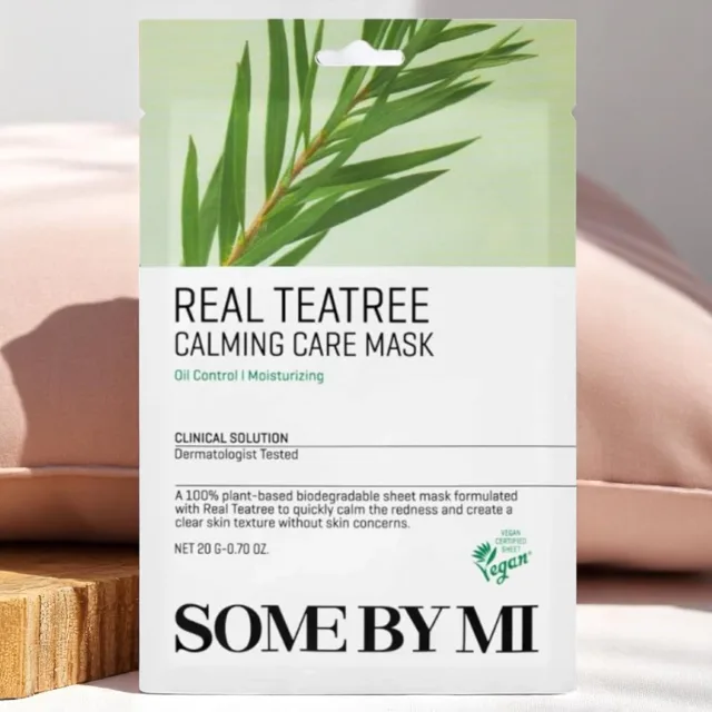 SOME BY MI - Real Teatree Calming Care Mask - Zklidňující textilní maska s tea tree - 20 g