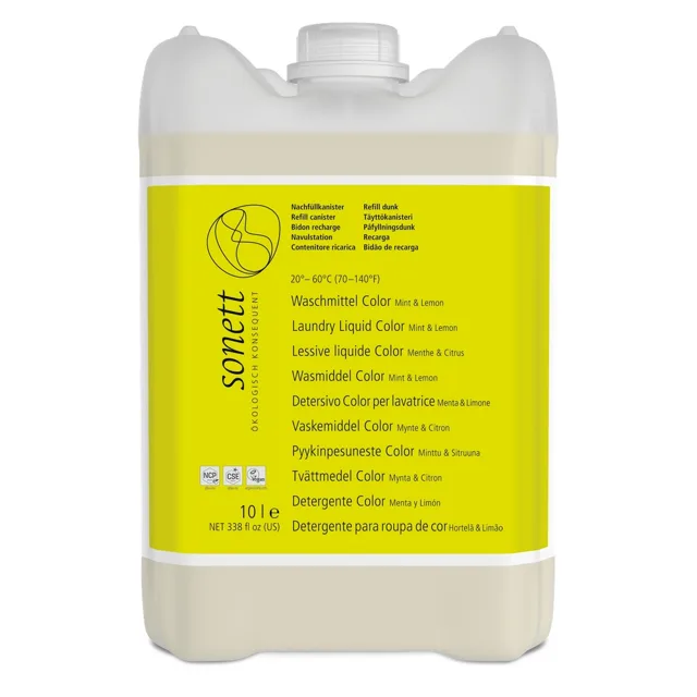 Sonett Color BIO tekutý prostředek na praní - Máta a Citron, 10 l