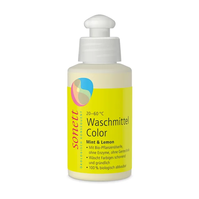 Sonett Color BIO tekutý prostředek na praní - Máta a Citron, 120 ml