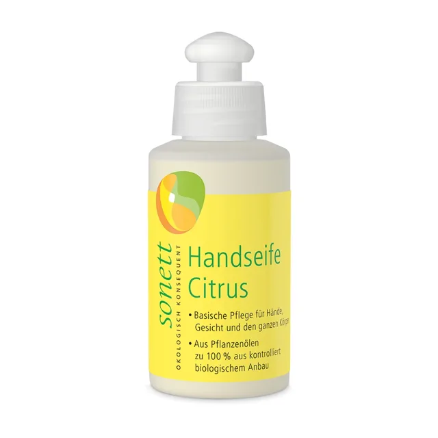 Sonett Přírodní BIO Tekuté mýdlo na tělo, ruce a obličej - Citrus, 120 ml