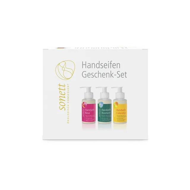 Sonett Přírodní dárková sada mýdel na ruce, 3 x 110 ml
