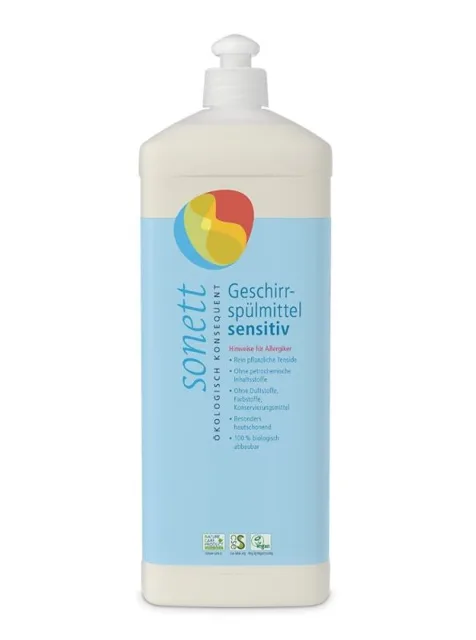 Sonett Tekutý prostředek na nádobí Sensitive 1 l