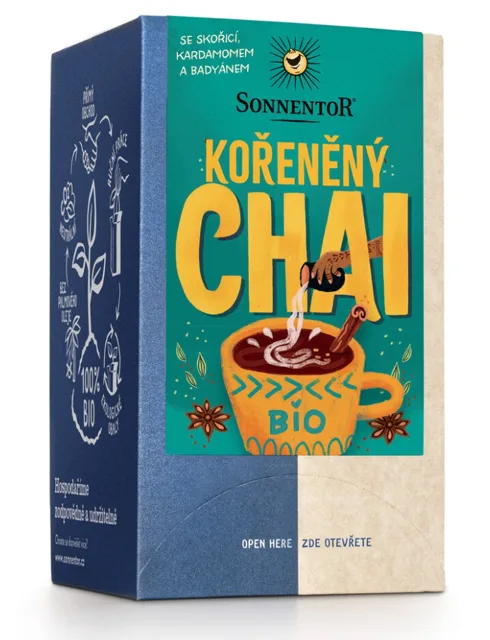 Sonnentor - Chai kořeněný, porcovaný čaj, BIO, 18 ks