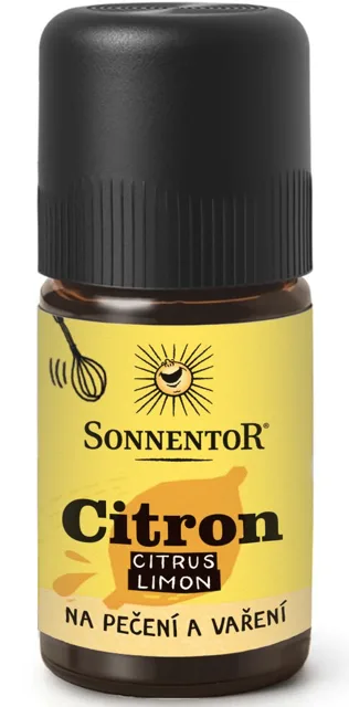 Sonnentor Citron, éterický olej na pečení a vaření, BIO, 5 ml
