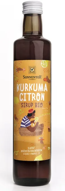 Sonnentor Kurkuma Citron sirup, BIO, 500 ml