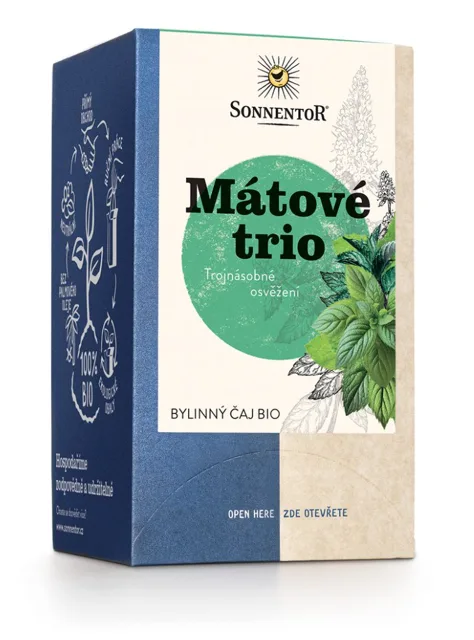 Sonnentor - Mátové trio, porcovaný čaj, BIO, 18 ks