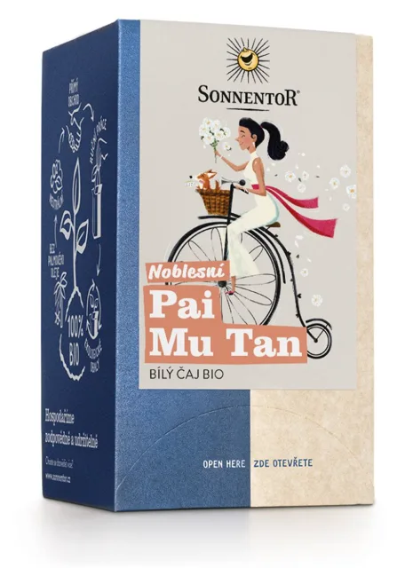 Sonnentor - Noblesní Pai Mu Tan, porcovaný čaj, BIO, 18 ks