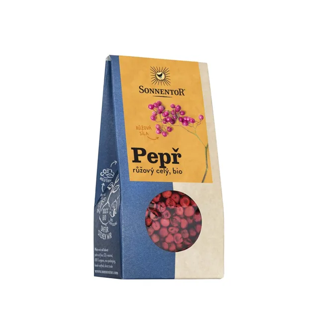 Sonnentor Pepř růžový celý, BIO, 20 g