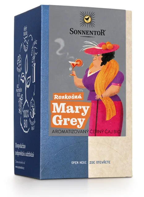 Sonnentor - Rozkošná Mary Grey, porcovaný čaj, BIO, 18 ks