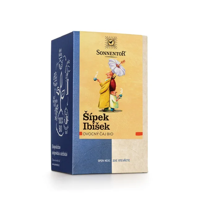 Sonnentor Šípek - ibišek, porcovaný čaj, BIO, 18 ks