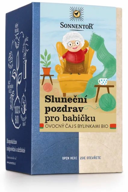 Sonnentor - Sluneční pozdrav pro babičku, porcovaný čaj, BIO, 18 ks