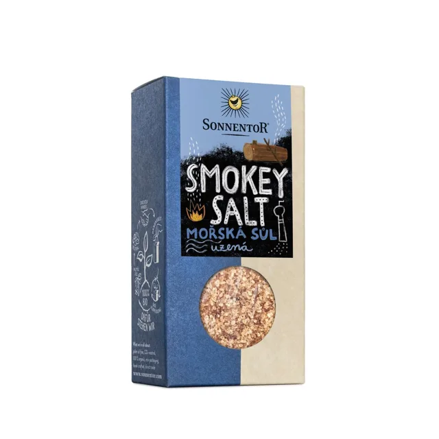 Sonnentor Smokey Salt, zauzená mořská sůl, 150 g