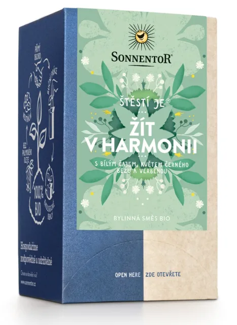 Sonnentor - Štěstí je® žít v harmonii, porcovaný čaj, BIO, 18 ks