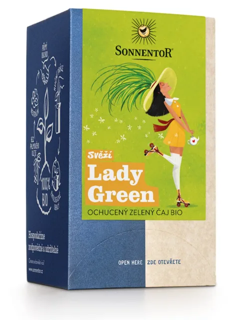 Sonnentor - Svěží Lady Green, porcovaný čaj, BIO, 18 ks