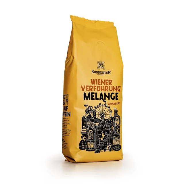 Sonnentor Vídeňské pokušení® Melange, pražená káva mletá, BIO, 500 g