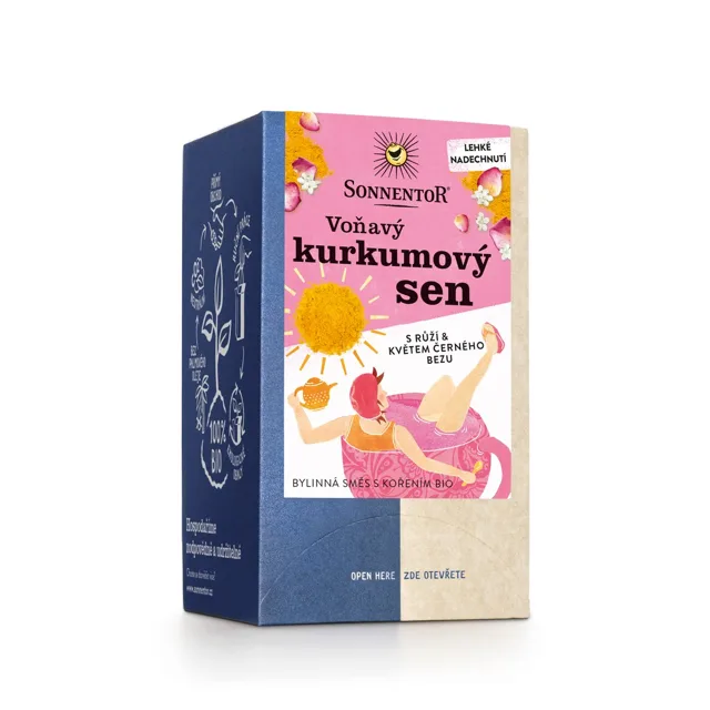 Sonnentor - Voňavý kurkumový sen, porcovaný čaj, BIO, 18 ks