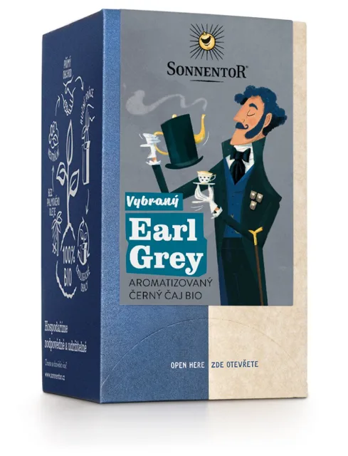 Sonnentor - Vybraný Earl Grey Černý čaj, porcovaný čaj, BIO, 18 ks