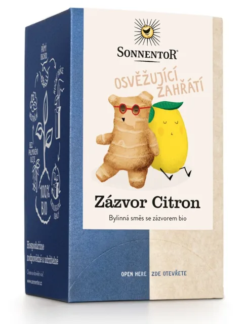 Sonnentor - Zázvor Citron, porcovaný čaj, BIO, 18 ks