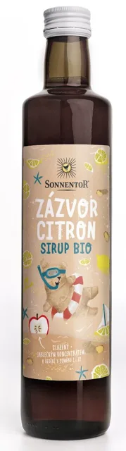 Sonnentor Zázvor Citron sirup, BIO, 500 ml