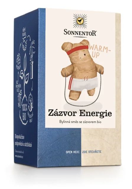 Sonnentor - Zázvor Energie, porcovaný čaj, BIO, 18 ks