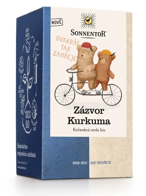 Sonnentor - Zázvor Kurkuma, porcovaný čaj, BIO, 18 ks