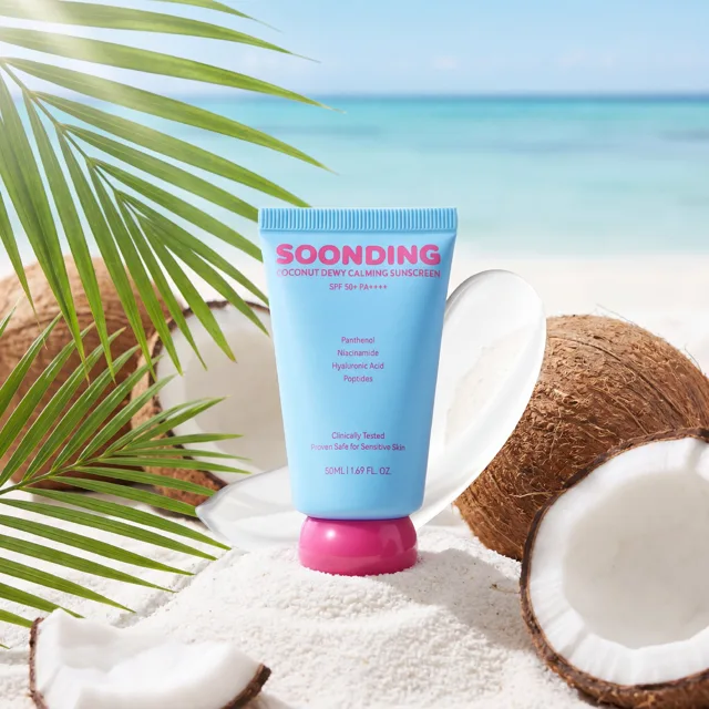 SOONDING - Coconut Dewy Calming Sunscreen - Zklidňující opalovací krém s kokosovou složkou - 50 ml