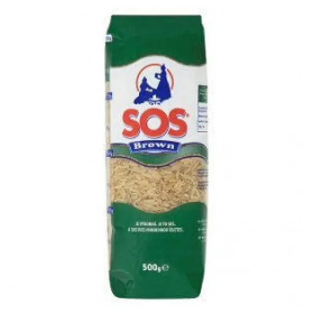 SOS Brown rýže hnědá 500 g