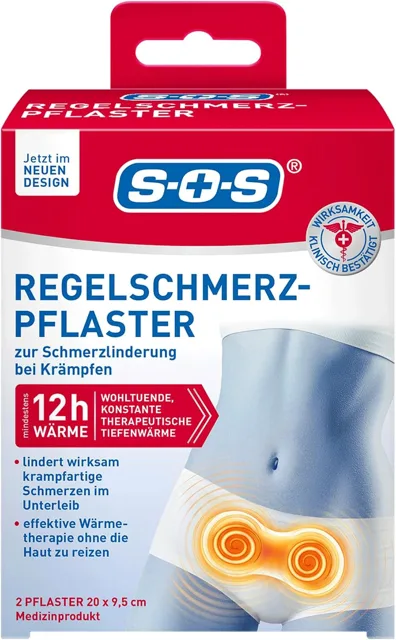 SOS Náplast proti menstruačním bolestem (Regelschmerz Pflaster) 2ks