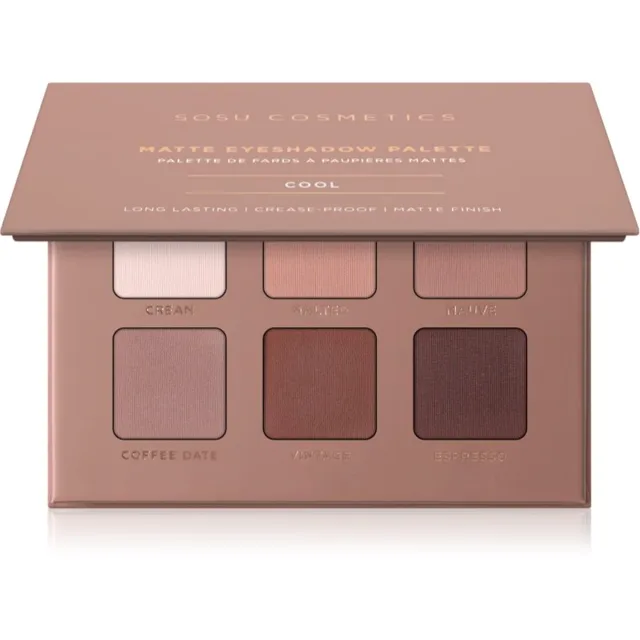 SOSU Cosmetics Matte Eyeshadow Palette paletka očních stínů odstín Cool 6x1.3 g