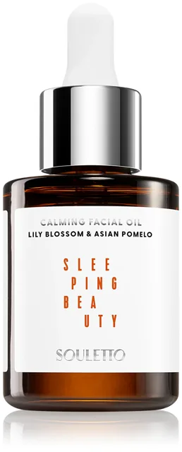 Souletto Facial Oil – Lily Blossom & Asian Pomelo zklidňující pleťový olej, 30 ml , chybí krabička