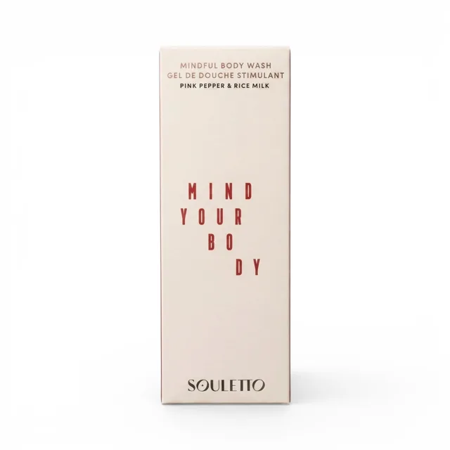 Souletto Pink Pepper & Rice Milk Mindful body wash sprchový gel, 300 ml