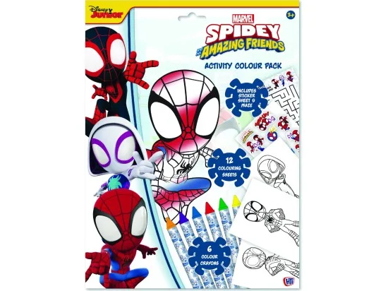 Spidey pracovní listy s barvami
