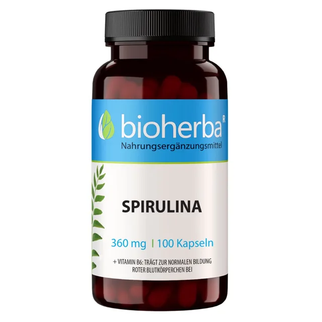 Spirulina 360 mg – 100 kapslí – Bioherba