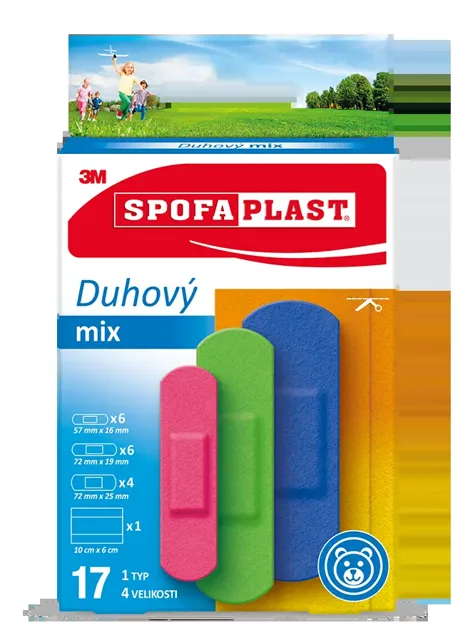 Spofaplast Duhový mix 17 ks