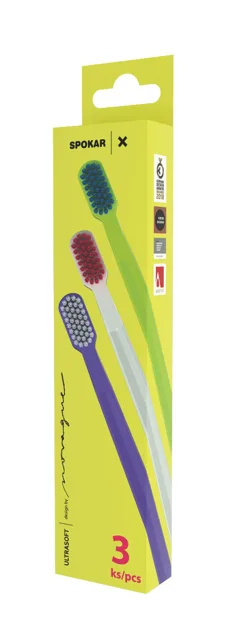 Spokar X ultrasoft zubní kartáček 3 ks