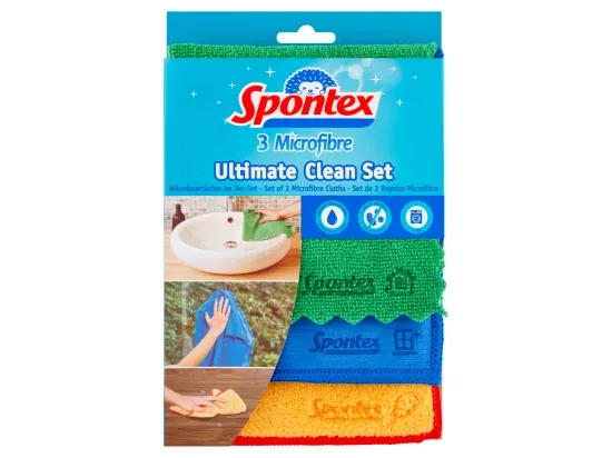 Spontex Microfibre Ultimate Clean Set utěrka 3 ks
