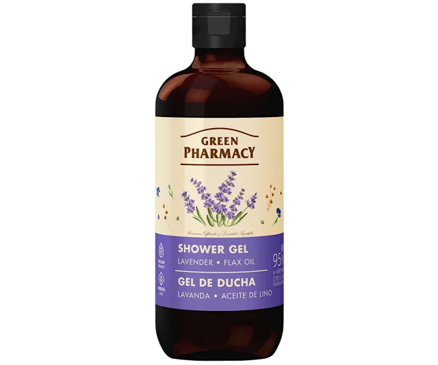 Sprchový gel s levandulí a lněným olejem Green Pharmacy Shower Gel - 500 ml