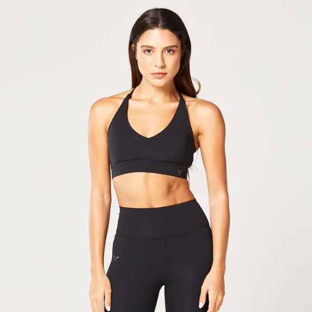 SQUATWOLF Sportovní podprsenka Adjustable Plunge Black