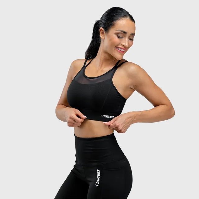 SQUATWOLF Sportovní podprsenka We Rise Black