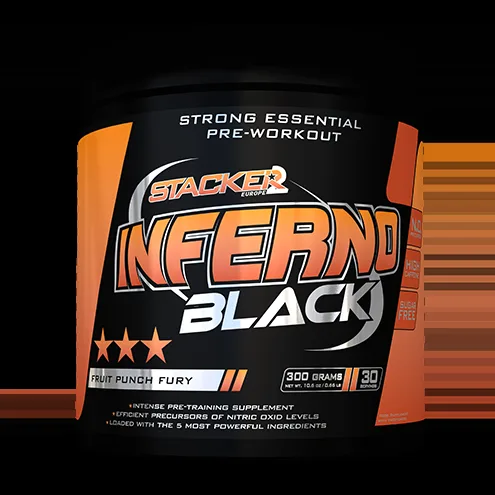 Stacker2 Předtréninkový stimulant Inferno Black 300 g