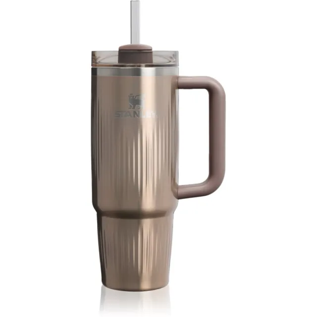 Stanley Quencher H2.O FlowState™ Fluted Tumbler nerezový tumbler s brčkem střední Pale Gold Shine 1 ks