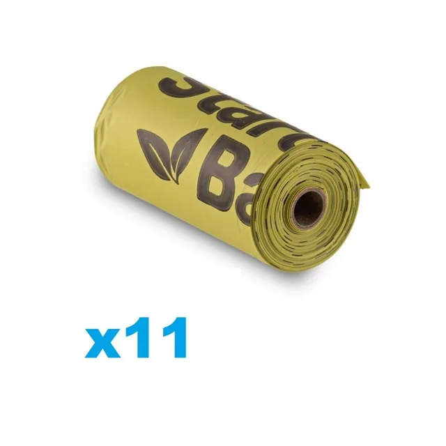 STARCH BAG  BIO sáčky na exkrementy 11 rolí x 15 ks., zelené