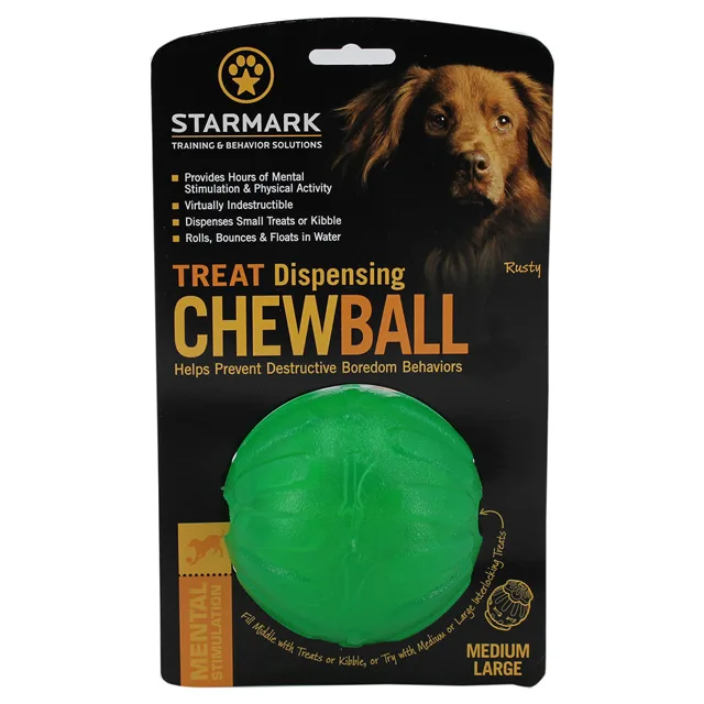 Starmark Treat Dispensing Chew míček - M/L: ca. Ø 9 cm