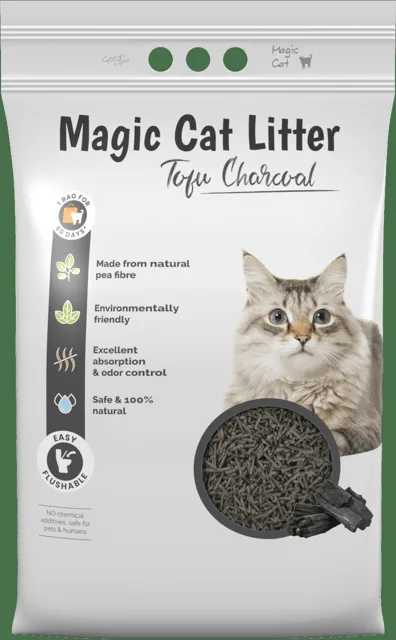 Stelivo Magic Litter Tofu dřevěné úhlí 12l