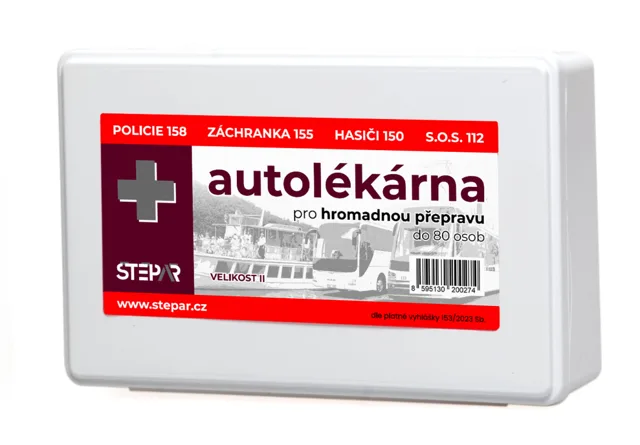 ŠTĚPAŘ Autolékárnička II.C - hromadná přeprava do 80 osob, 153/2023 Sb