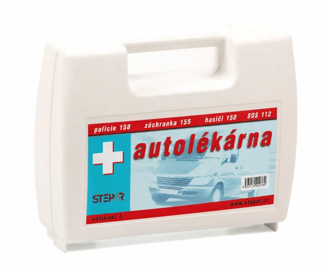 ŠTĚPAŘ Autolékárnička velikost I. - kufřík bílý 153/2023 Sb.