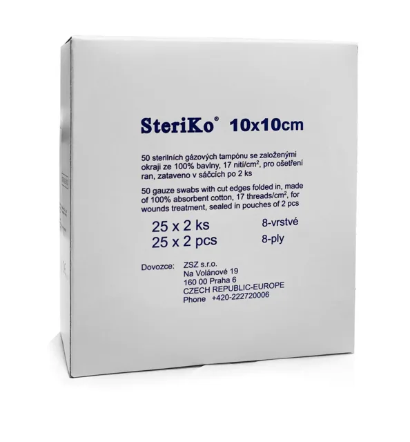 Steriko gáza kompresní sterilní 10 x 10cm/25 x 2 8vrs.