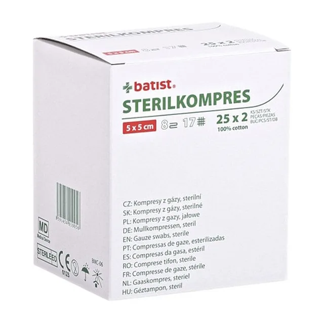 STERILKOMPRES 5x5 cm 25x2 ks