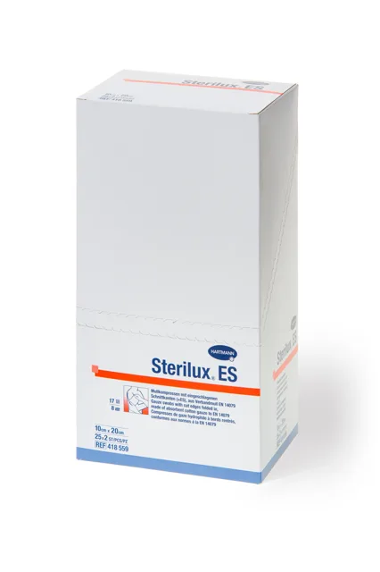 Sterilux gáza kompresní sterilní 10 x 20cm/25 x 2 ks