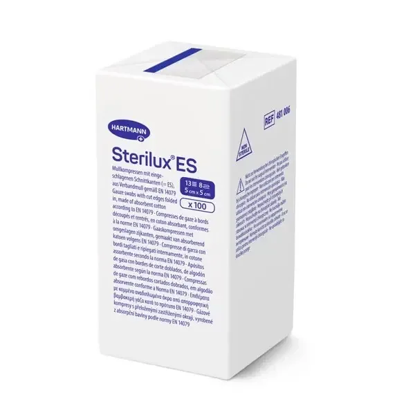 Sterilux gáza nesterilní 8vrst. 5 x 5cm 100 ks